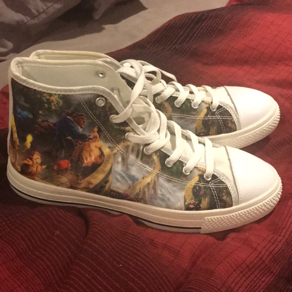 Beauty and the beast style high tops